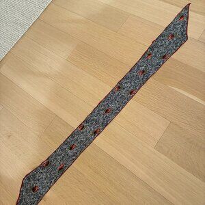 Silk scarf; unusual shape.